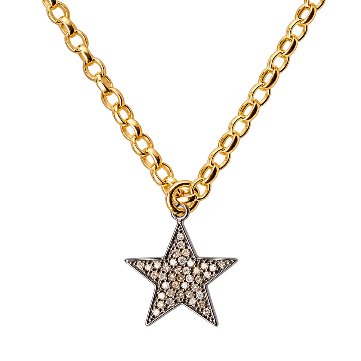 Diamond Classic Chunky Star Necklace