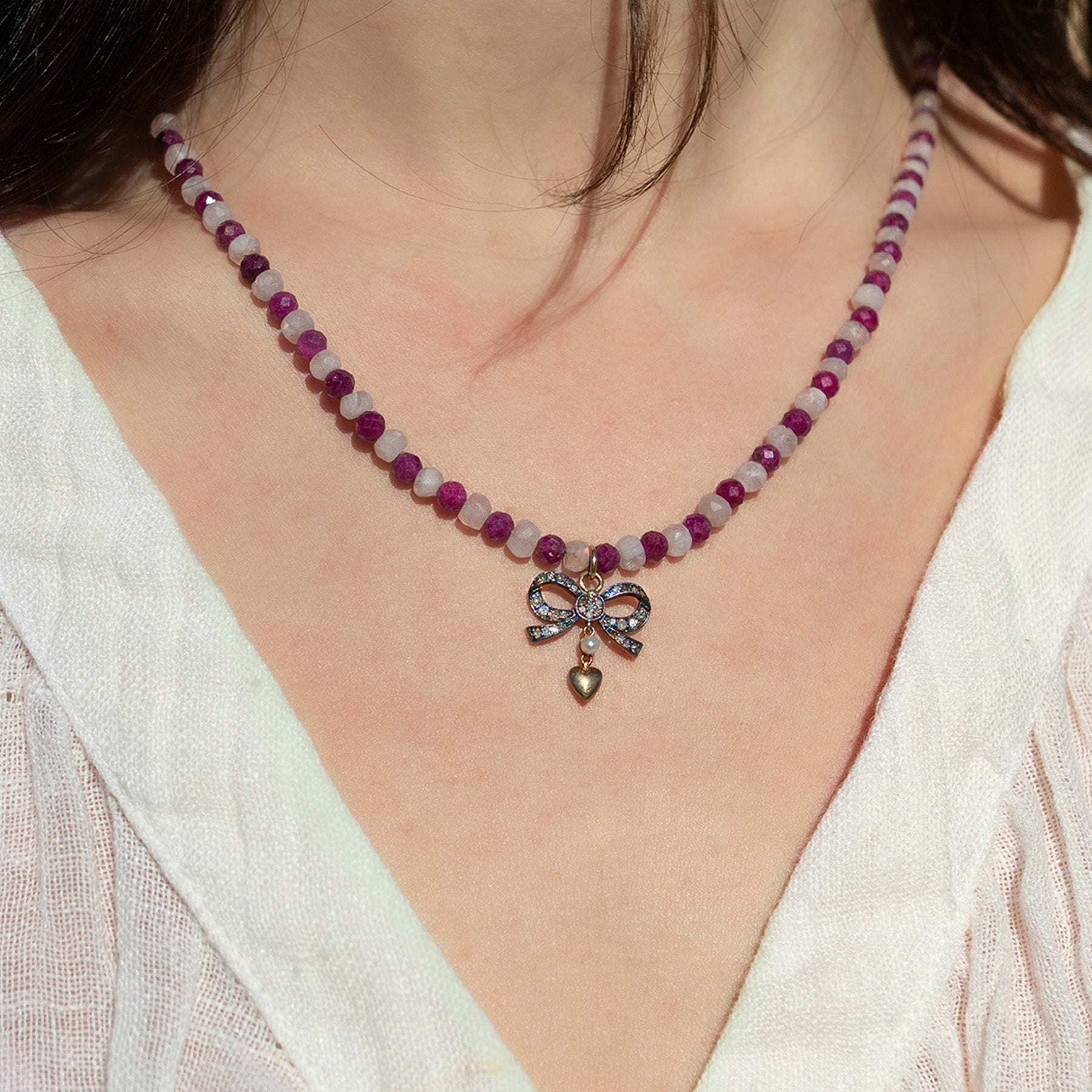 Ruby & Moonstone Necklace