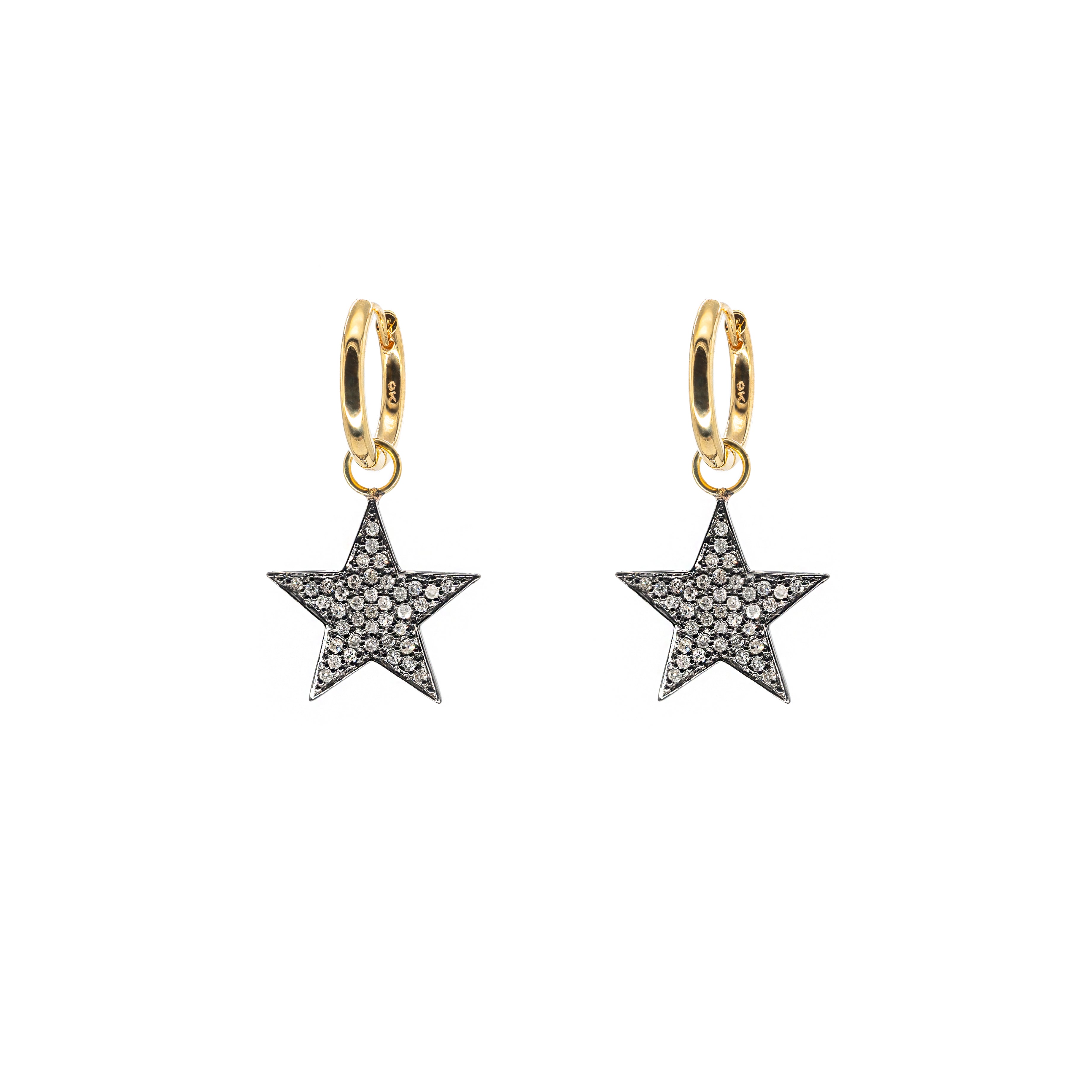 Diamond Chunky Star Hoops