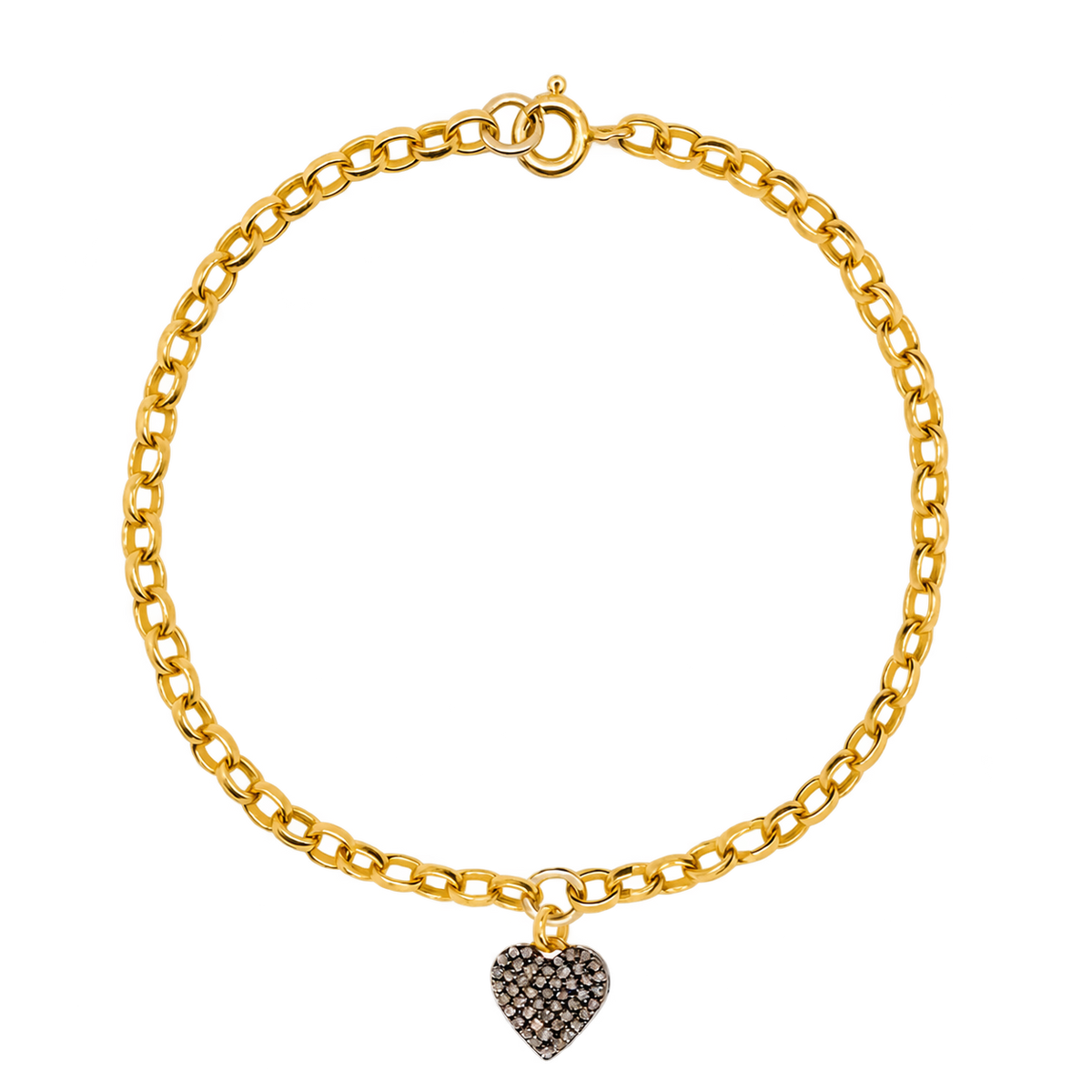 Diamond Double-Sided Heart Bracelet