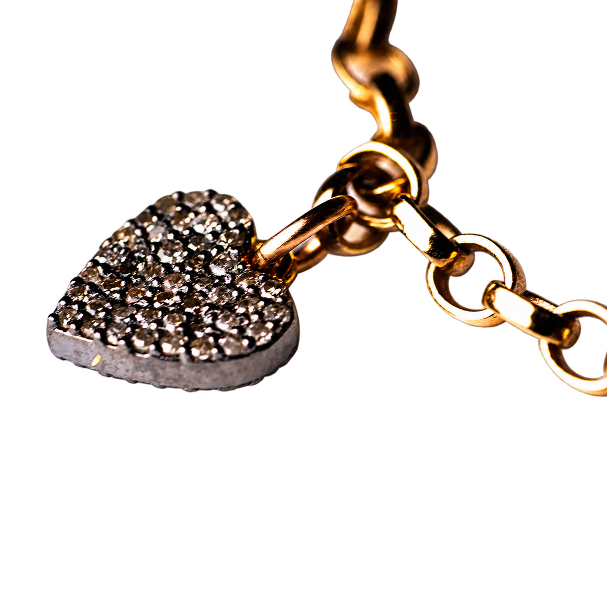 Diamond Double-Sided Heart Bracelet