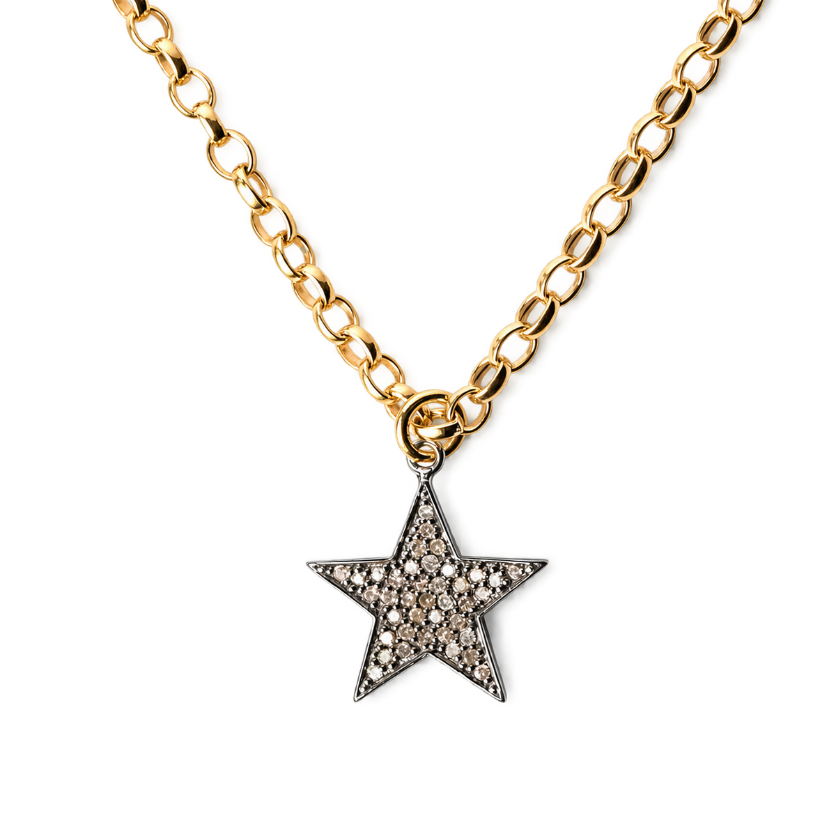 Diamond Classic Chunky Star Necklace