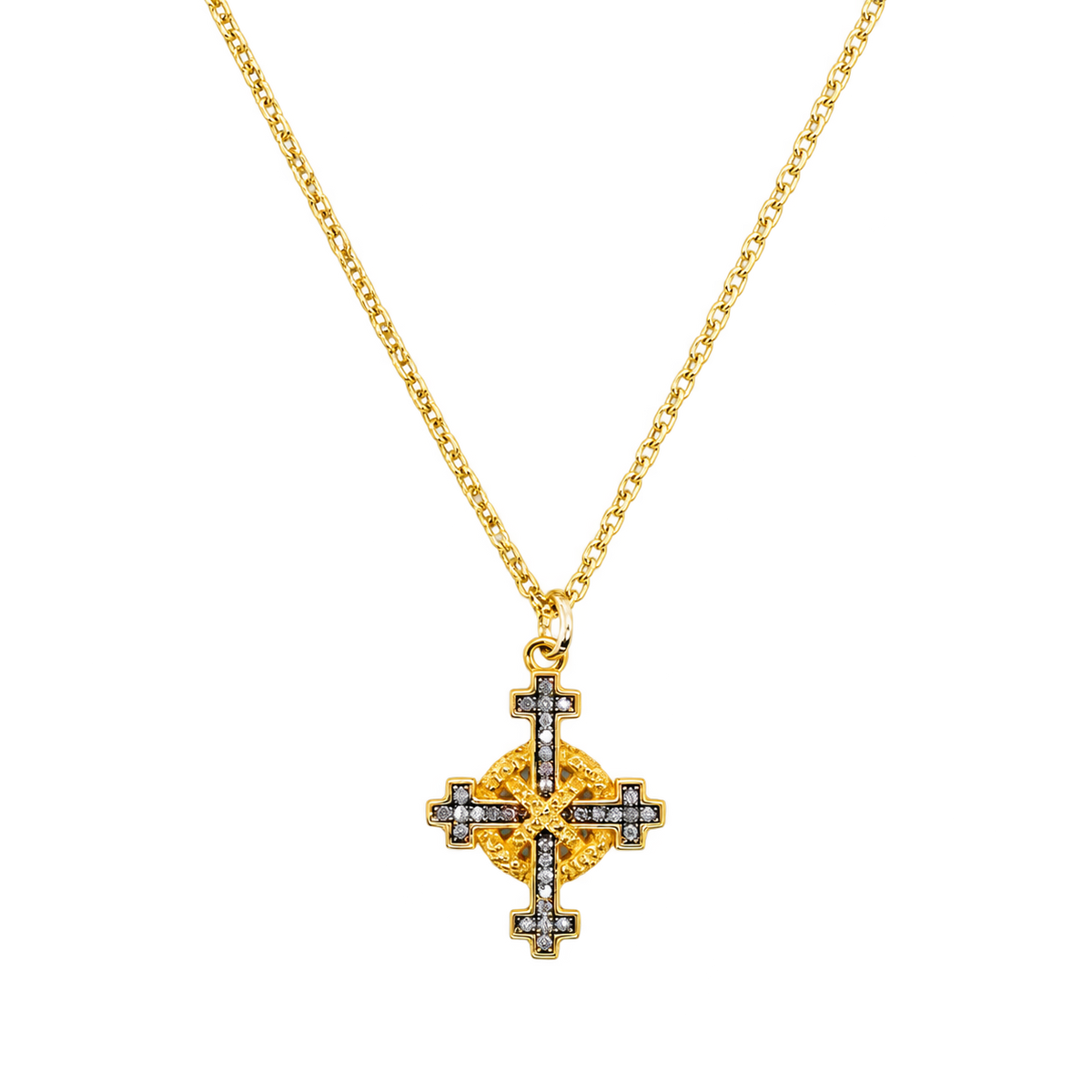 The Halo Cross Necklace