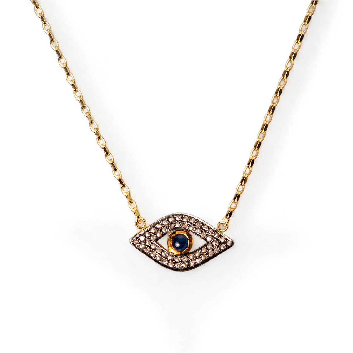 Pavé Diamond Evil Eye Necklace