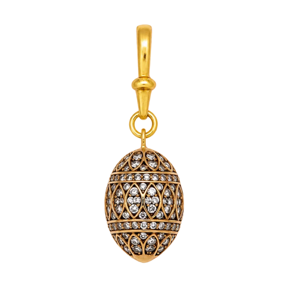 Pavé Diamond Egg Pendant