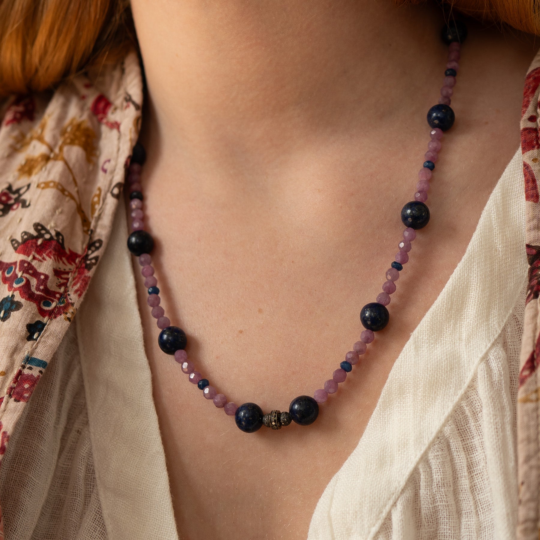 Lapis & Ruby Necklace