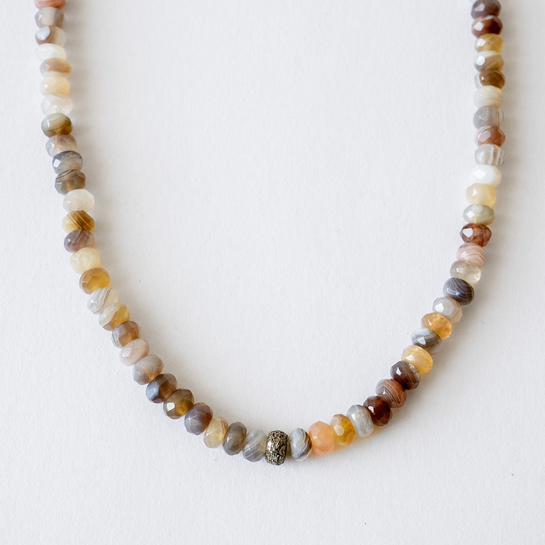 Agate & Diamond Necklace