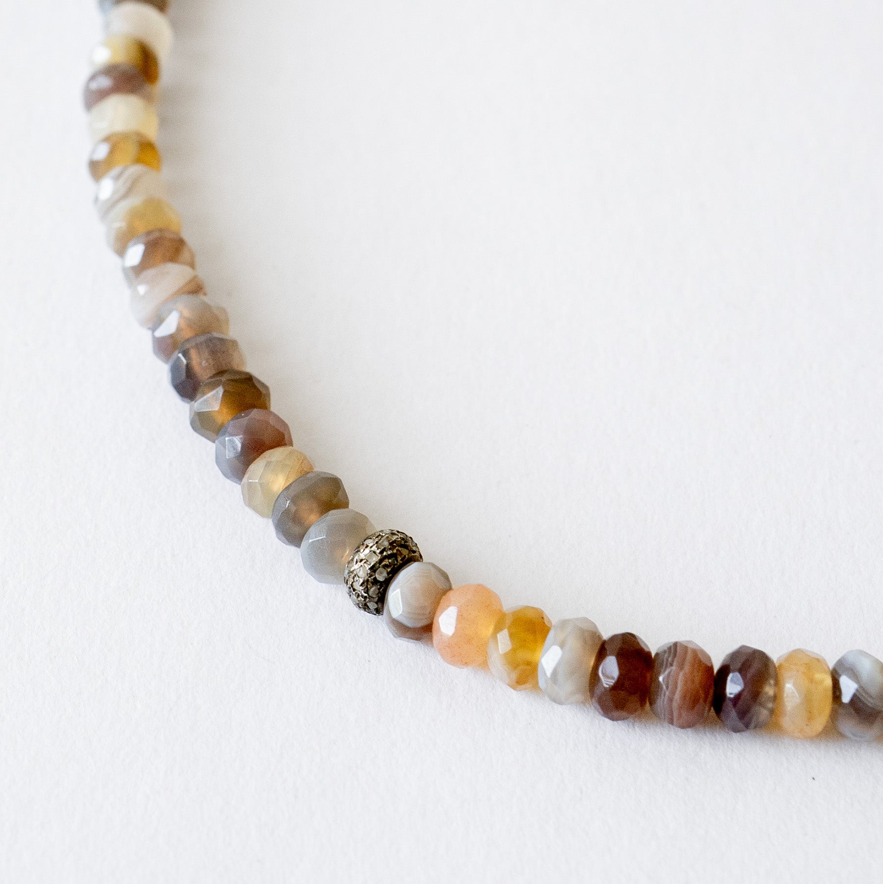 Agate & Diamond Necklace