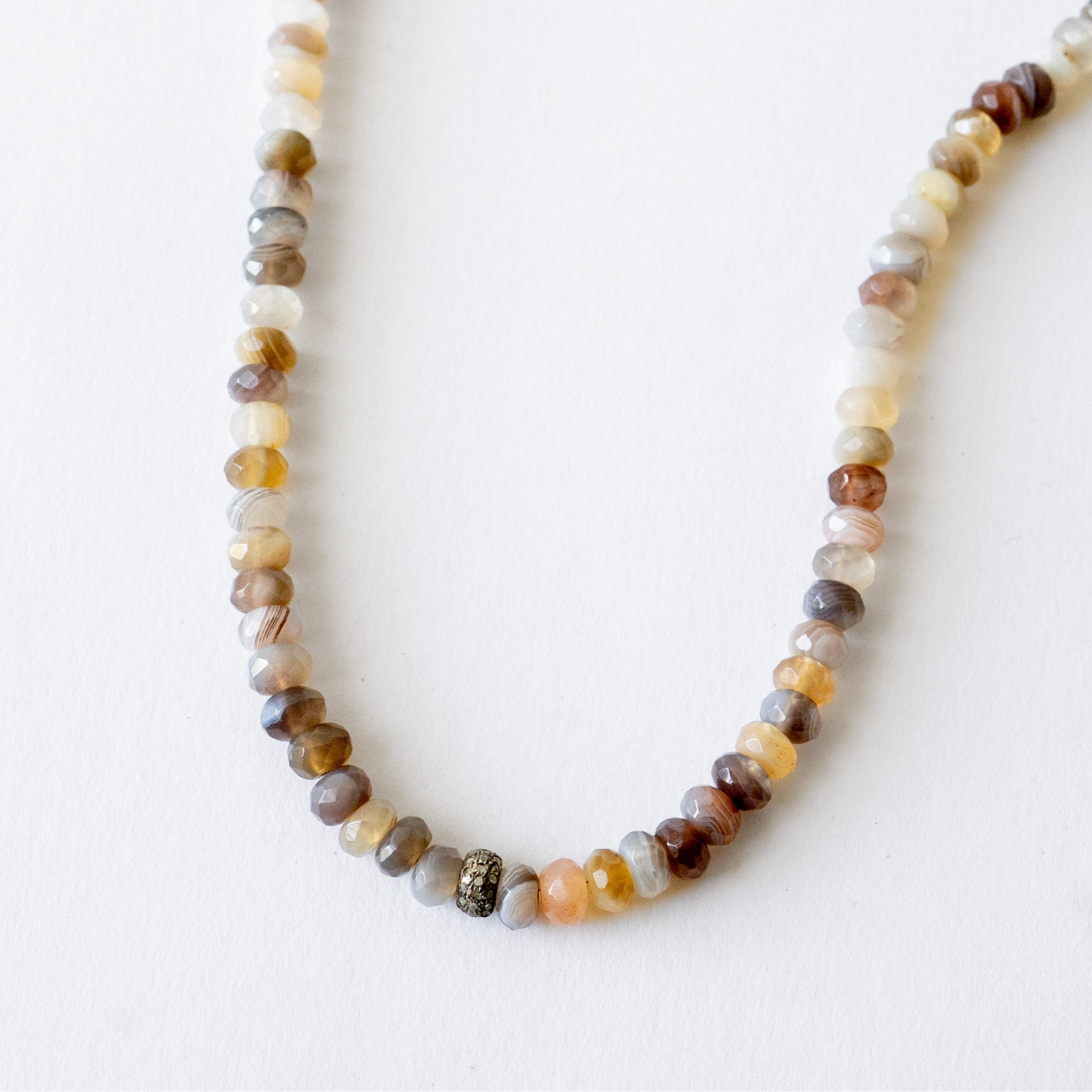 Agate & Diamond Necklace