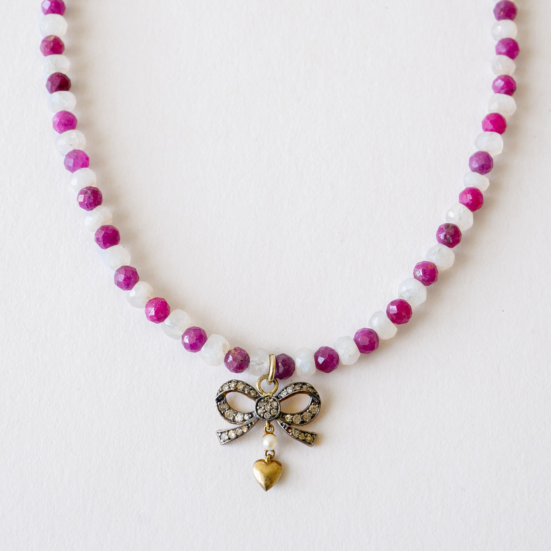 Ruby & Moonstone Necklace
