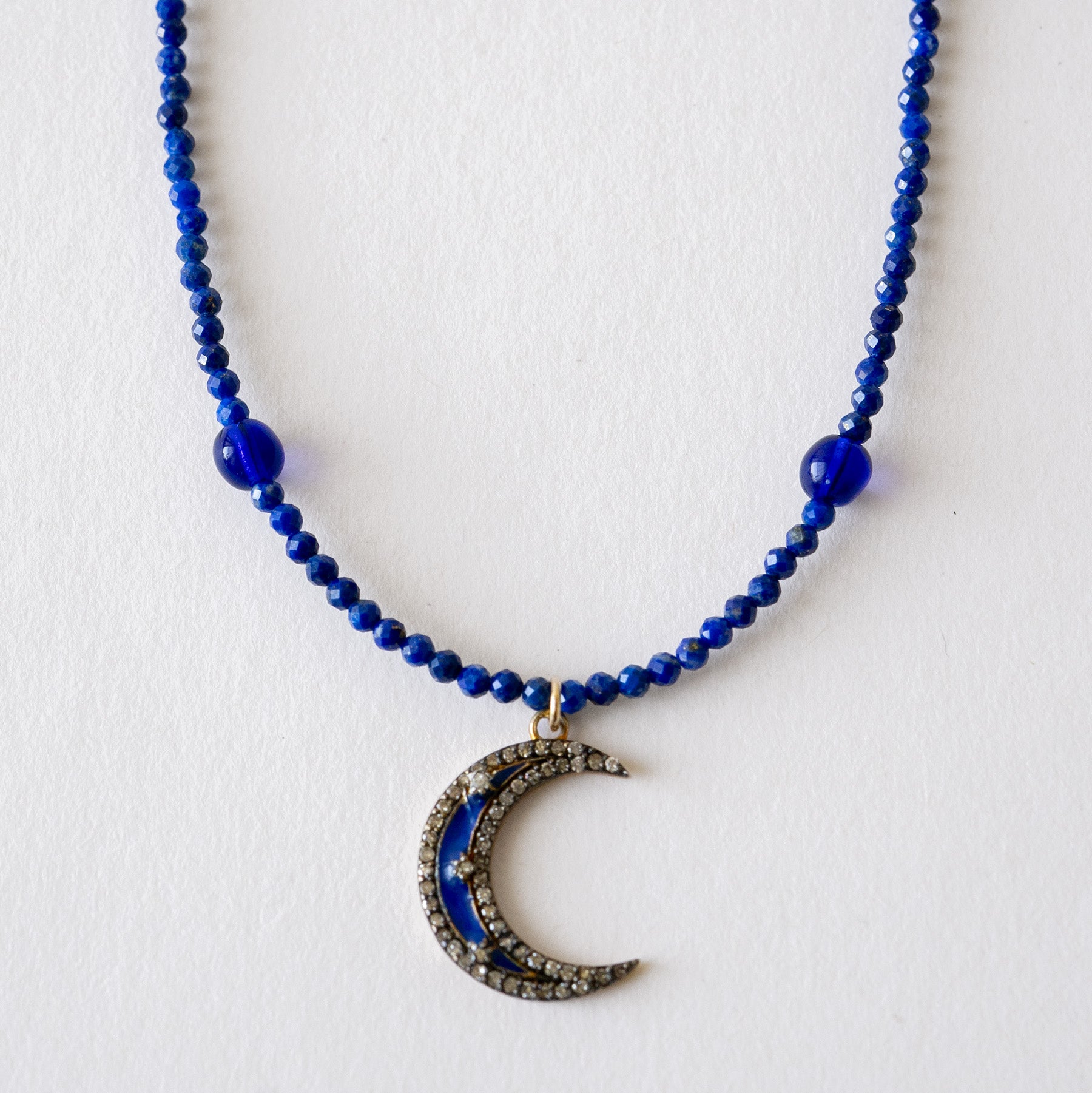 Lapis Moon Necklace