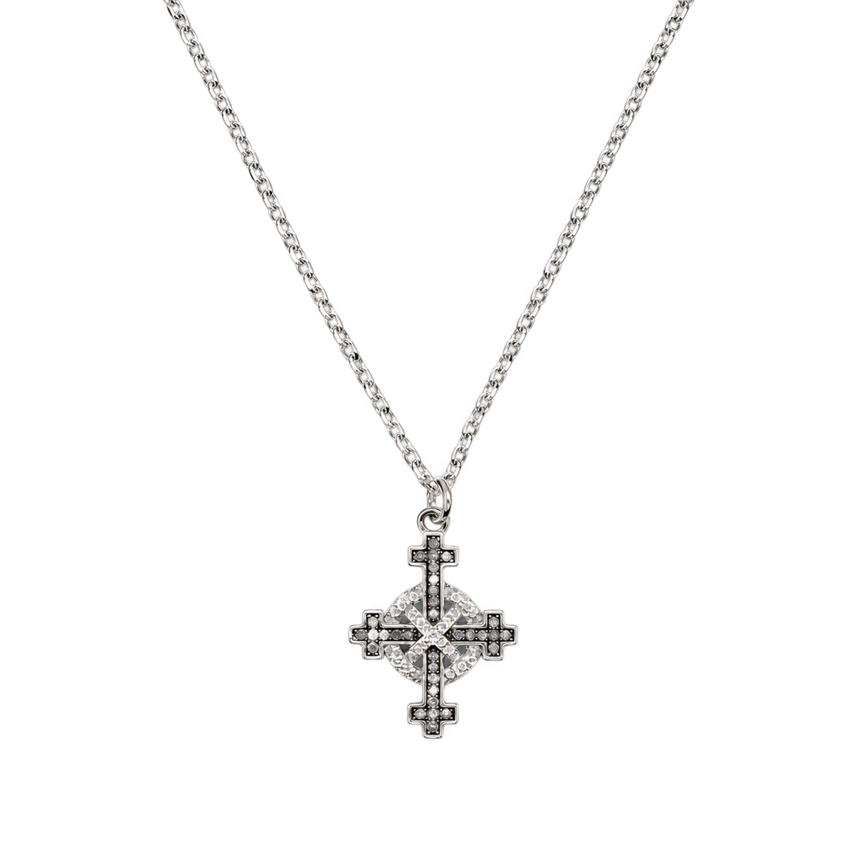The Silver Halo Cross Necklace