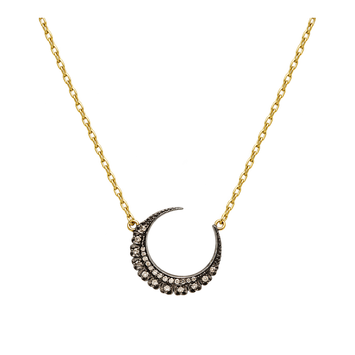 Diamond Classic Crescent Necklace