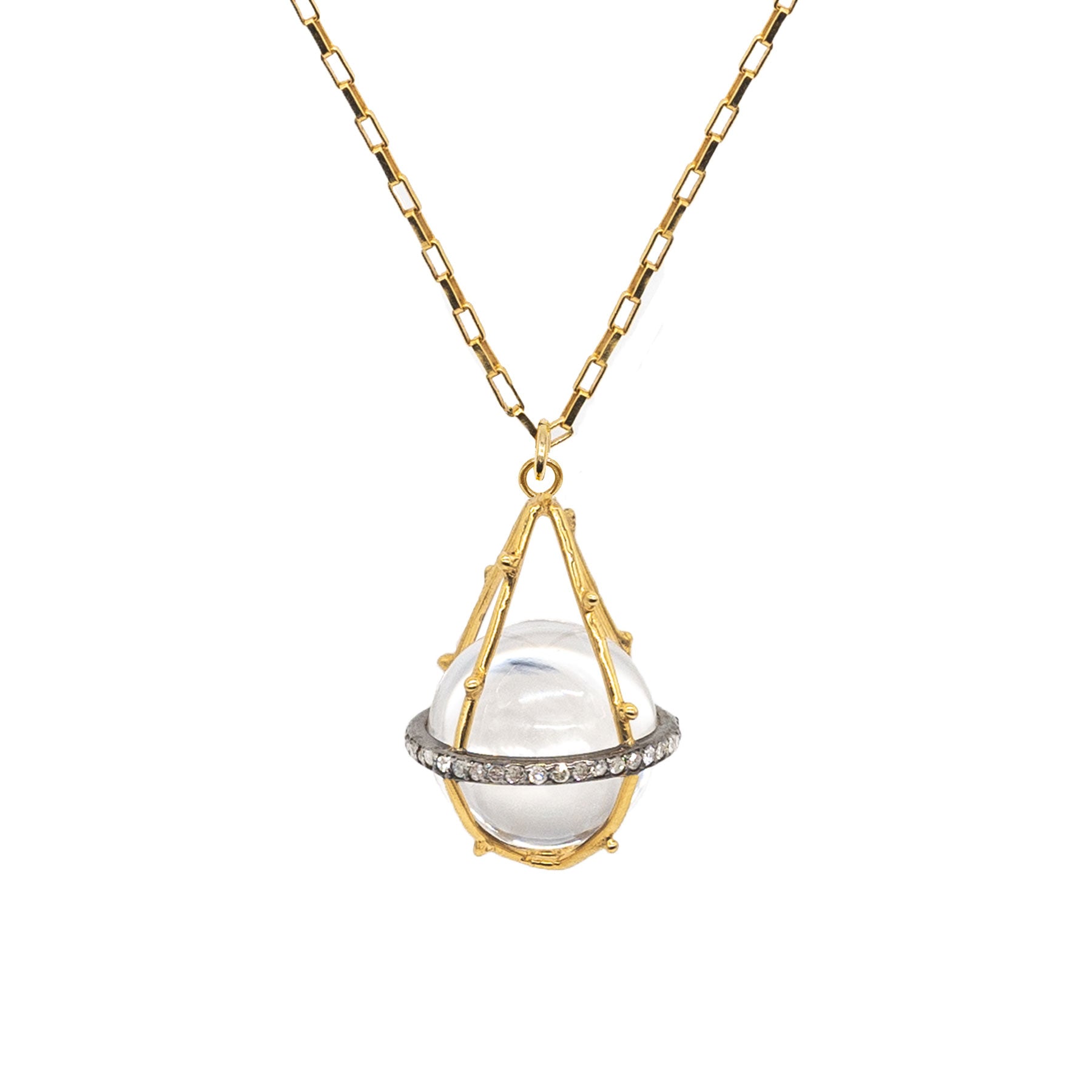 Diamond Crystal Ball Necklace