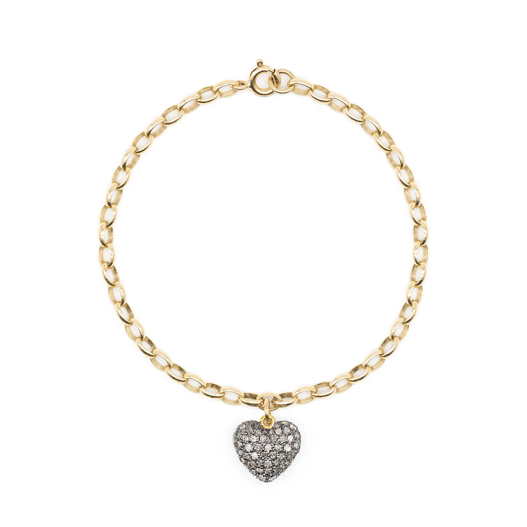 Diamond Cushion Heart Bracelet