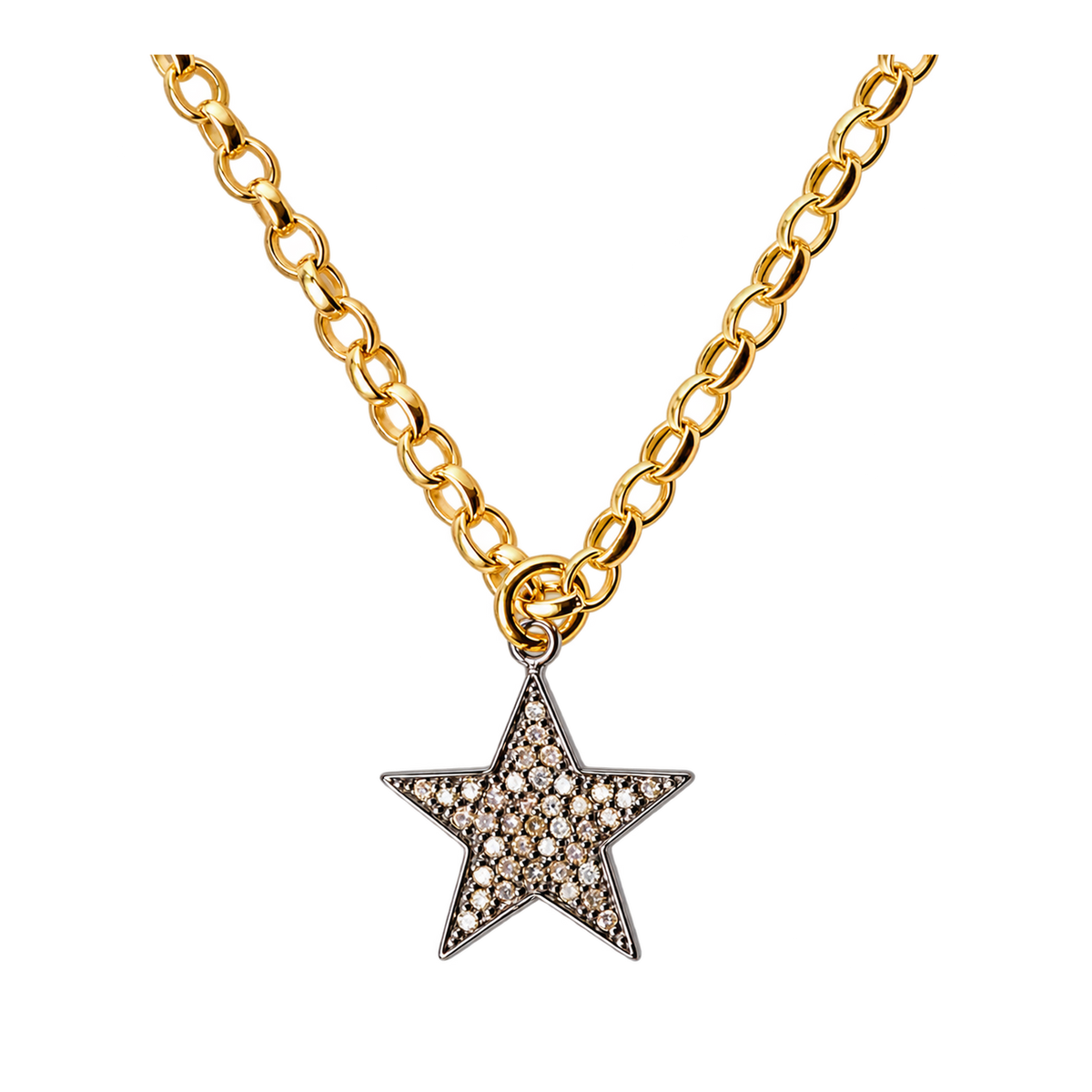 Diamond Classic Chunky Star Necklace