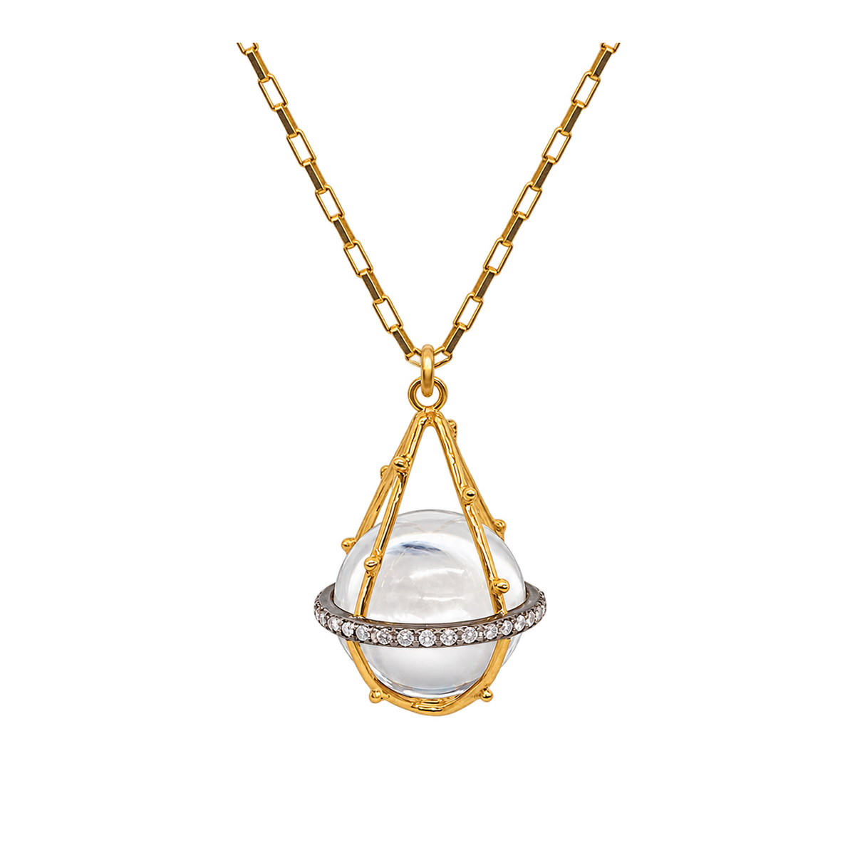 Diamond Crystal Ball Necklace - Pool of Light
