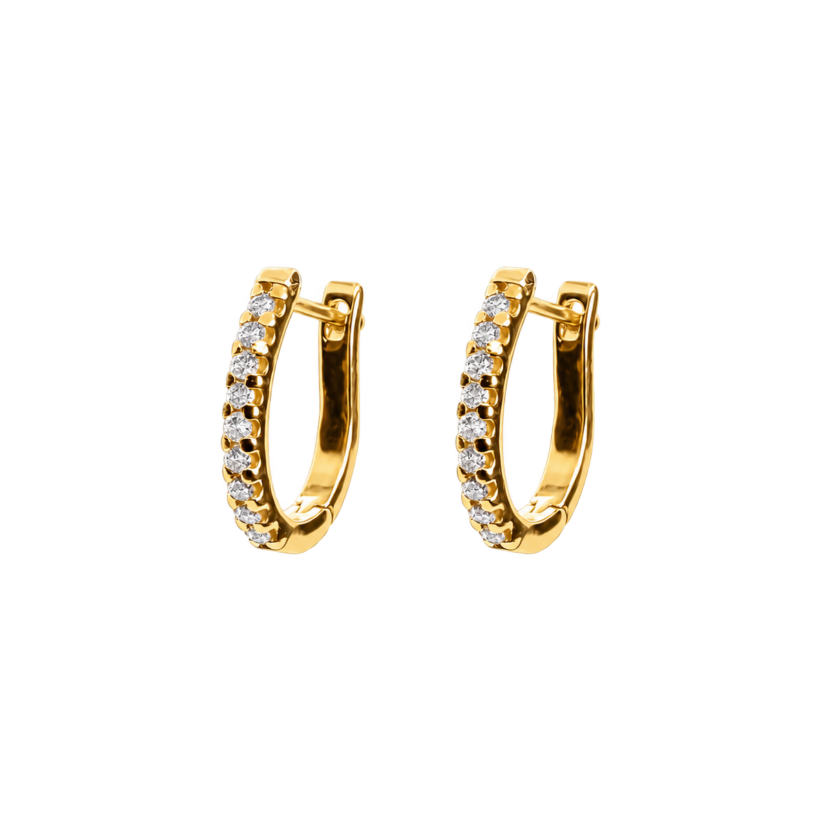 Diamond Huggie Hoops