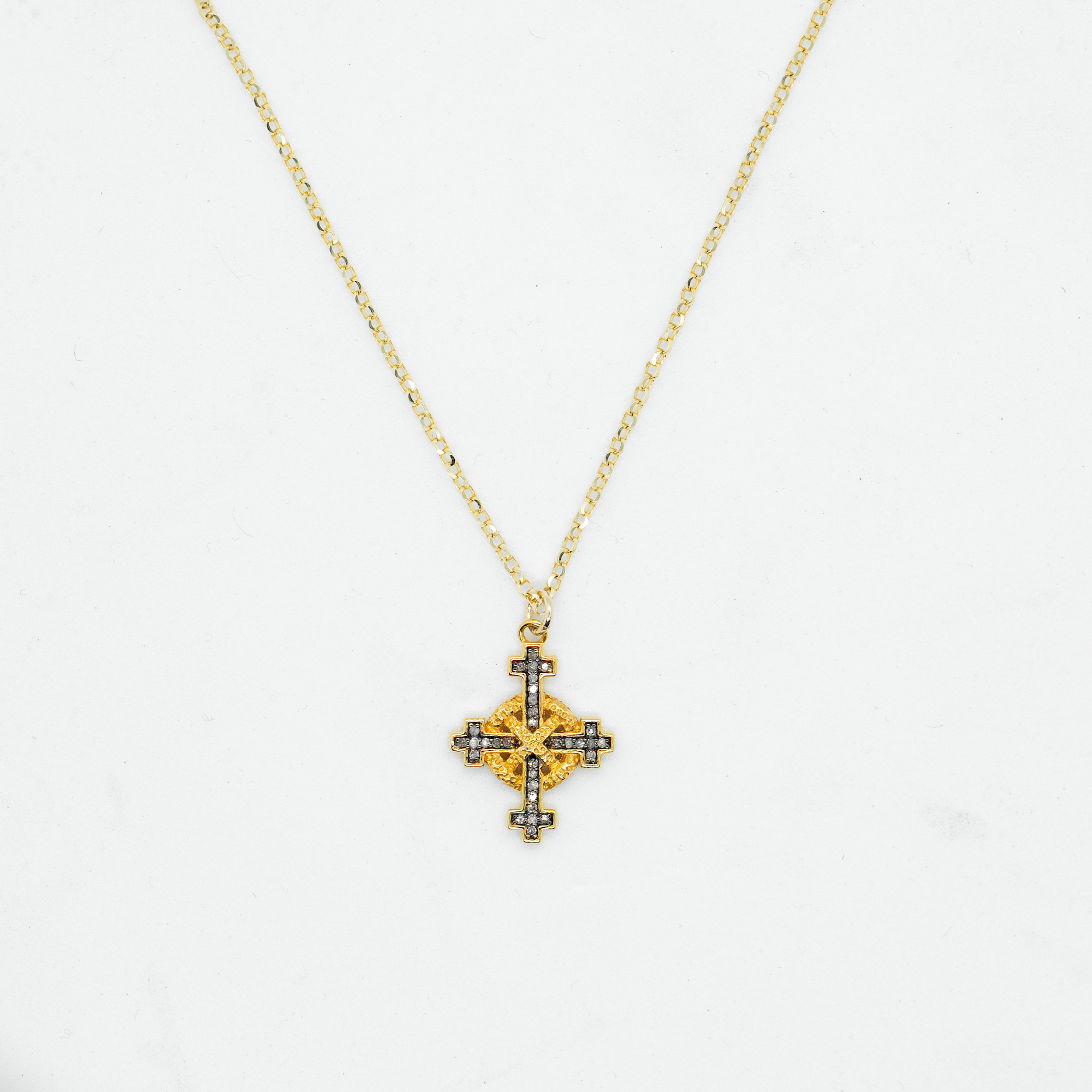 The Halo Cross Necklace
