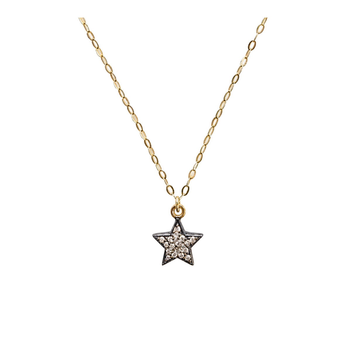 Diamond Double-Sided Star Necklace