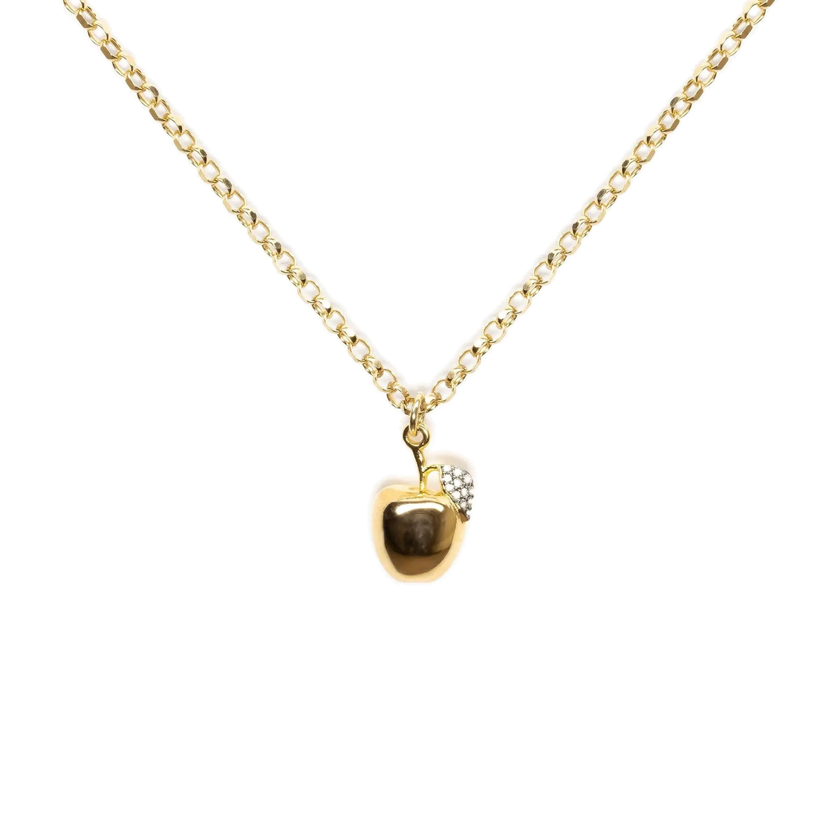 Diamond and Golden Apple Necklace