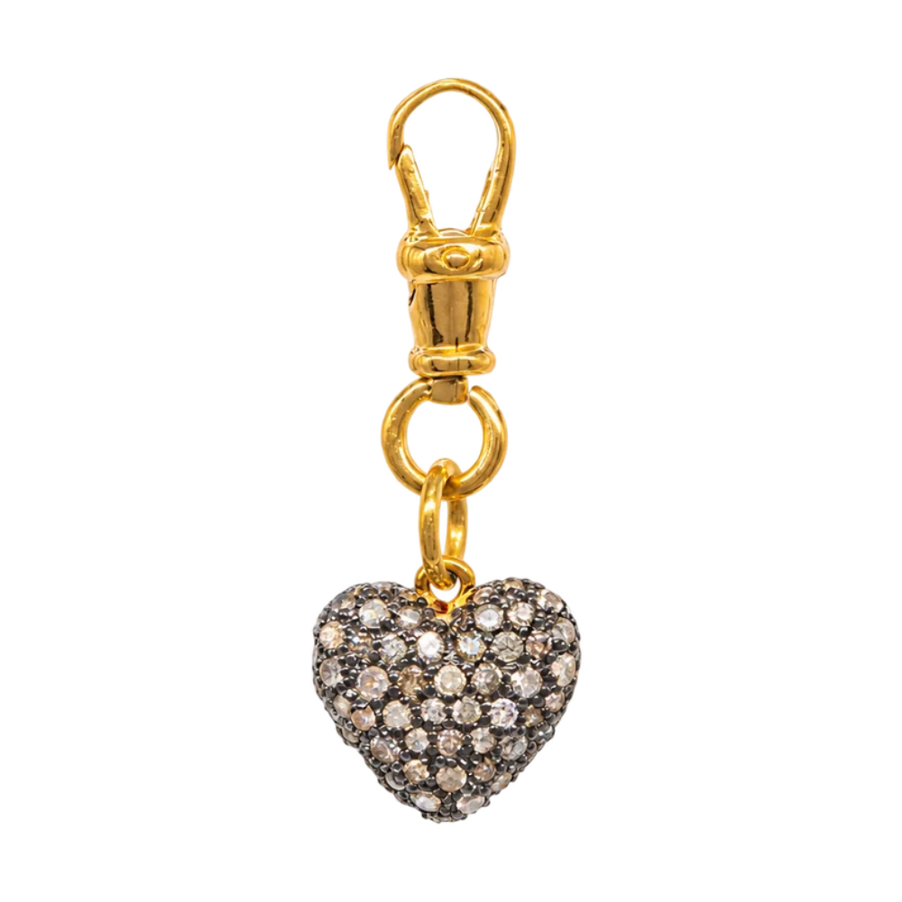 Diamond Cushion Heart Pendant