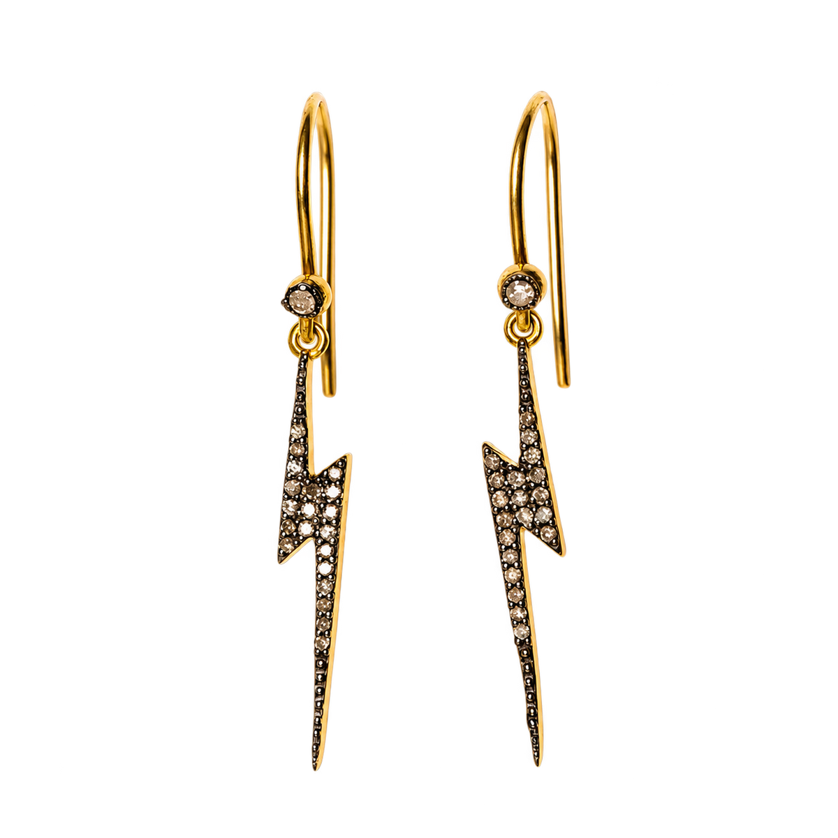Diamond Lightning Bolt Earrings