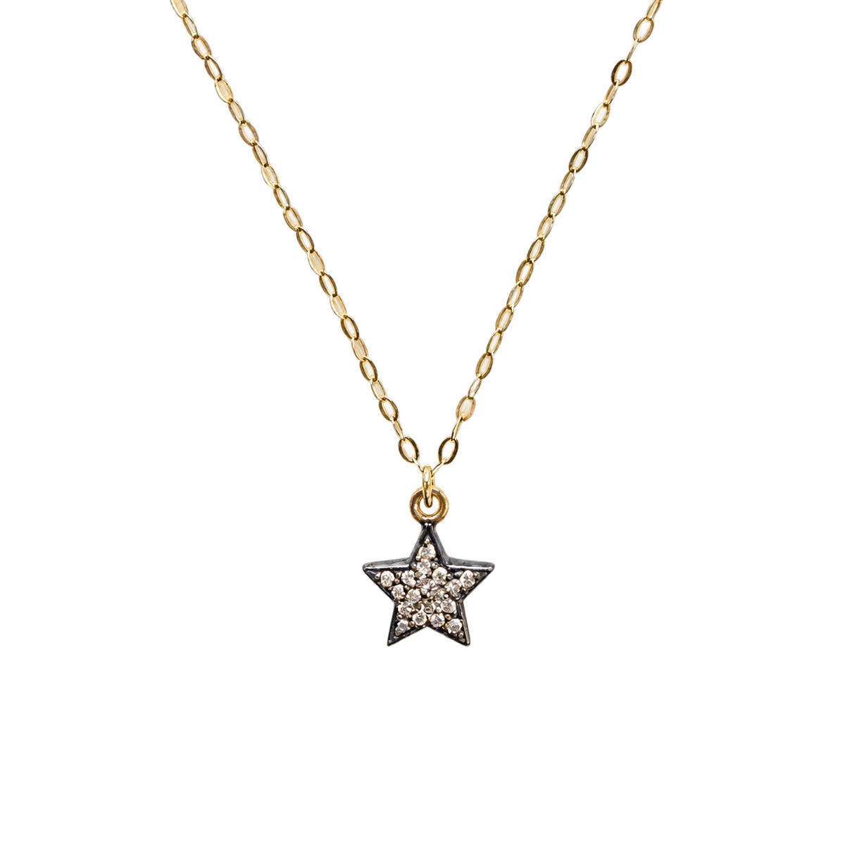 Diamond Double-Sided Star Necklace