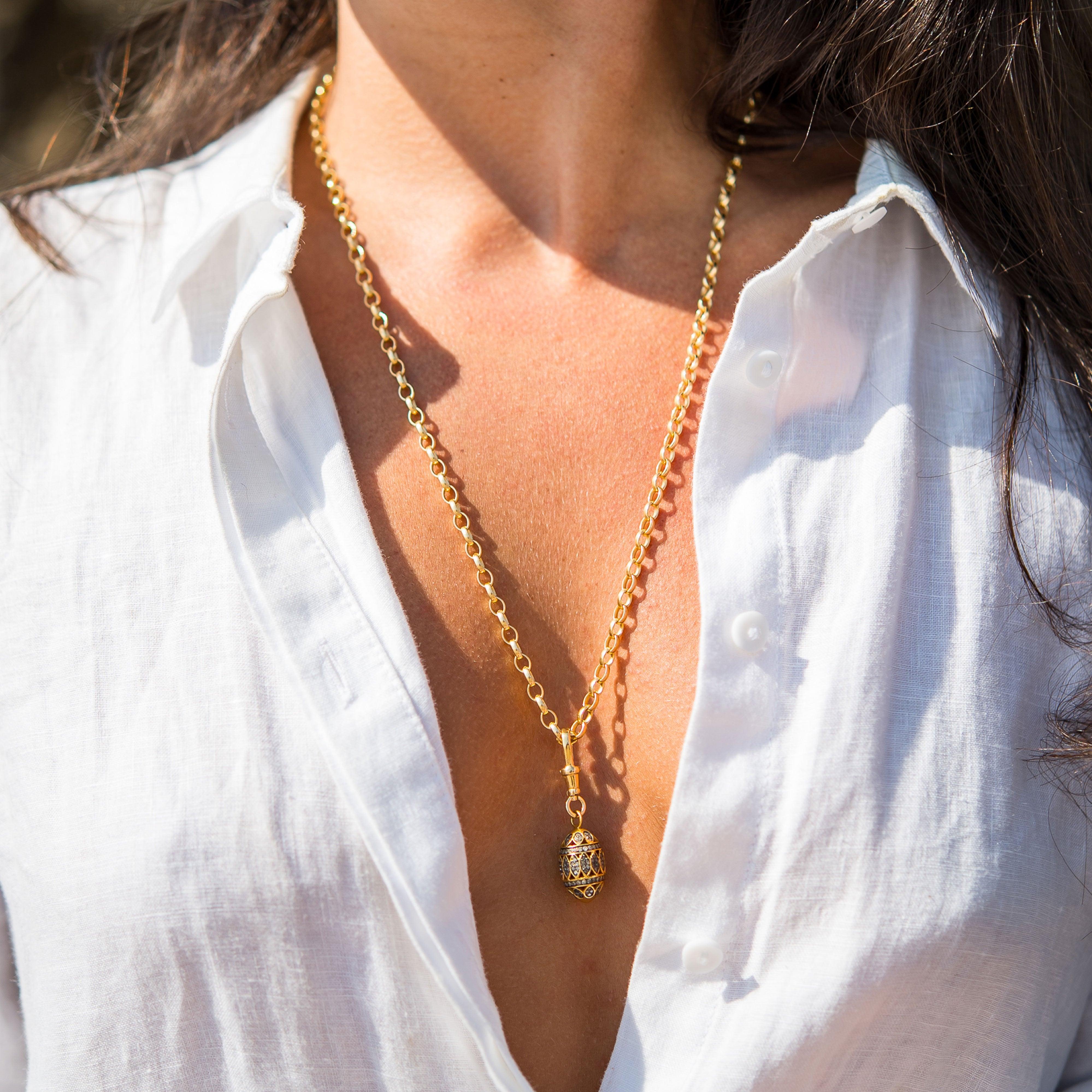 Diamond Golden Egg Necklace