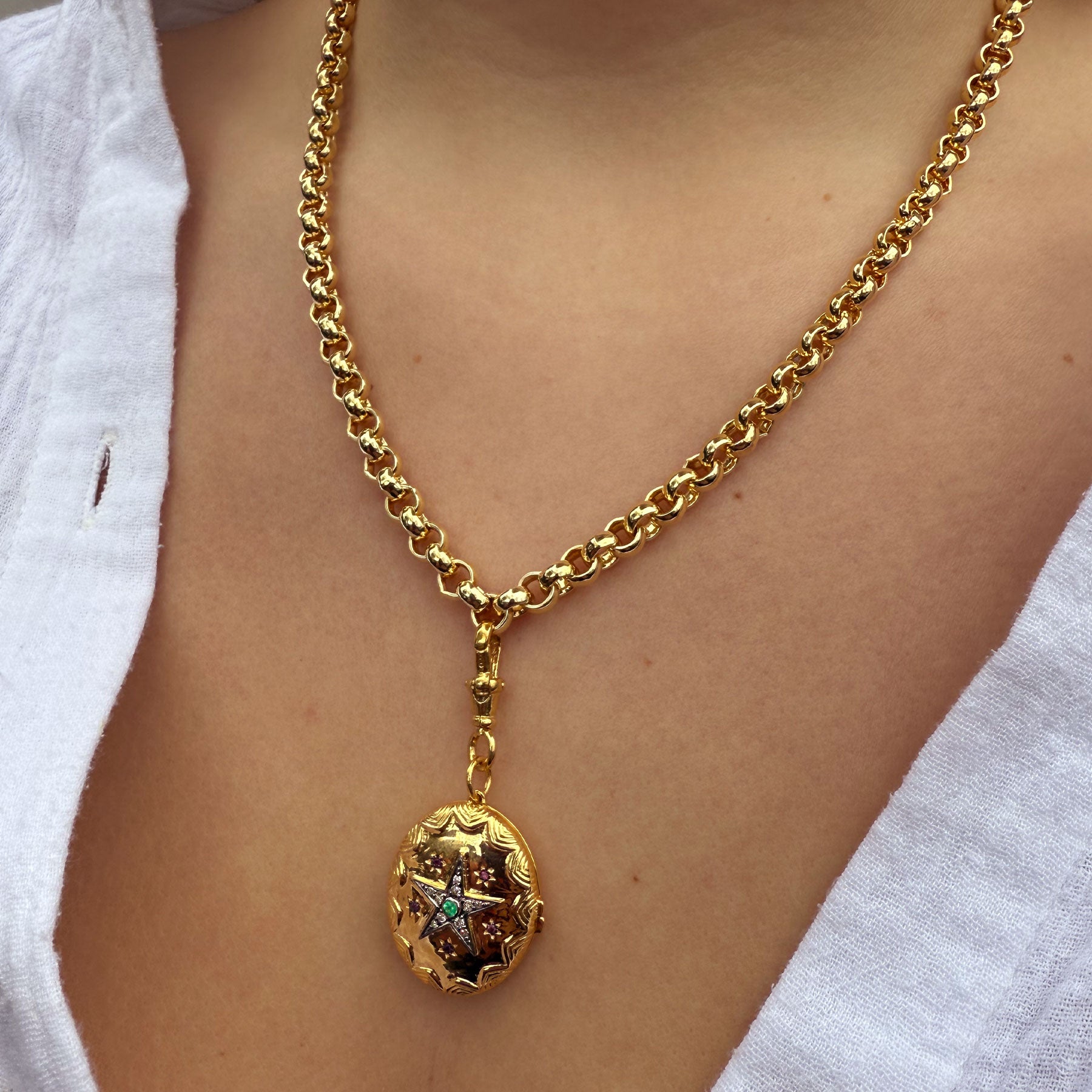 Diamond Good Fortune Locket Pendant