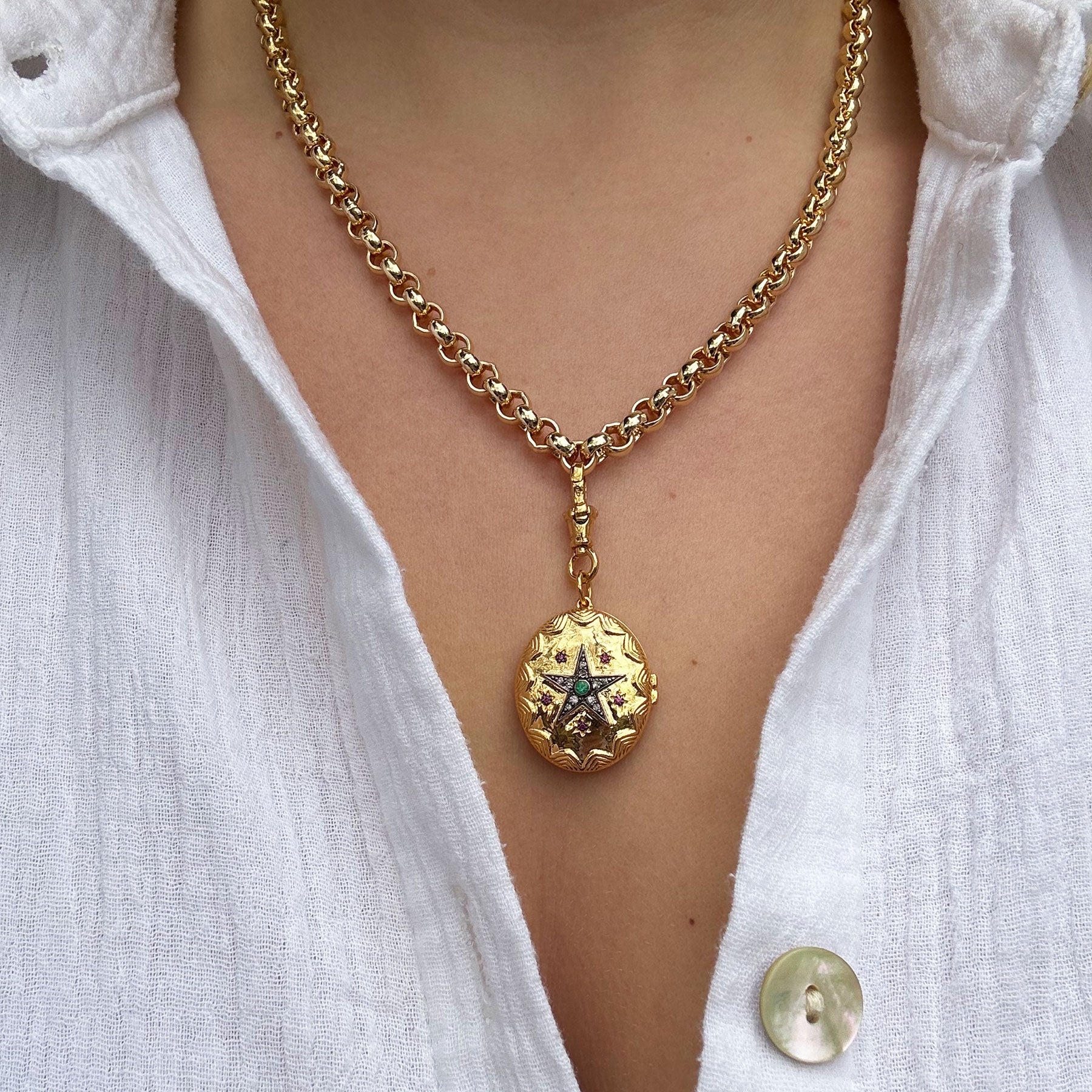 Diamond Good Fortune Locket Pendant