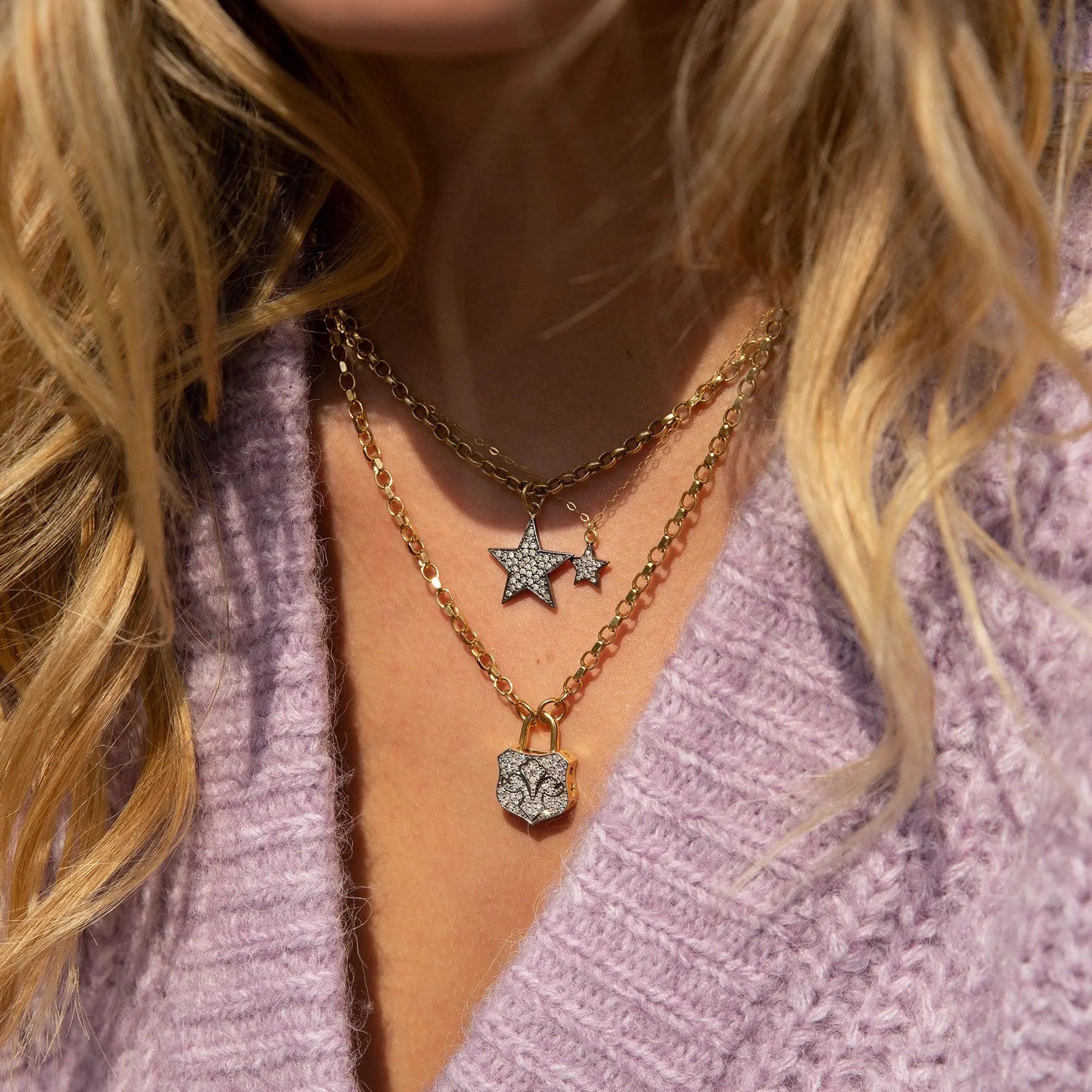 Diamond Classic Chunky Star Necklace