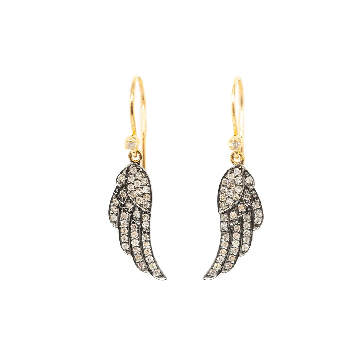 Diamond Angel Wing Earrings