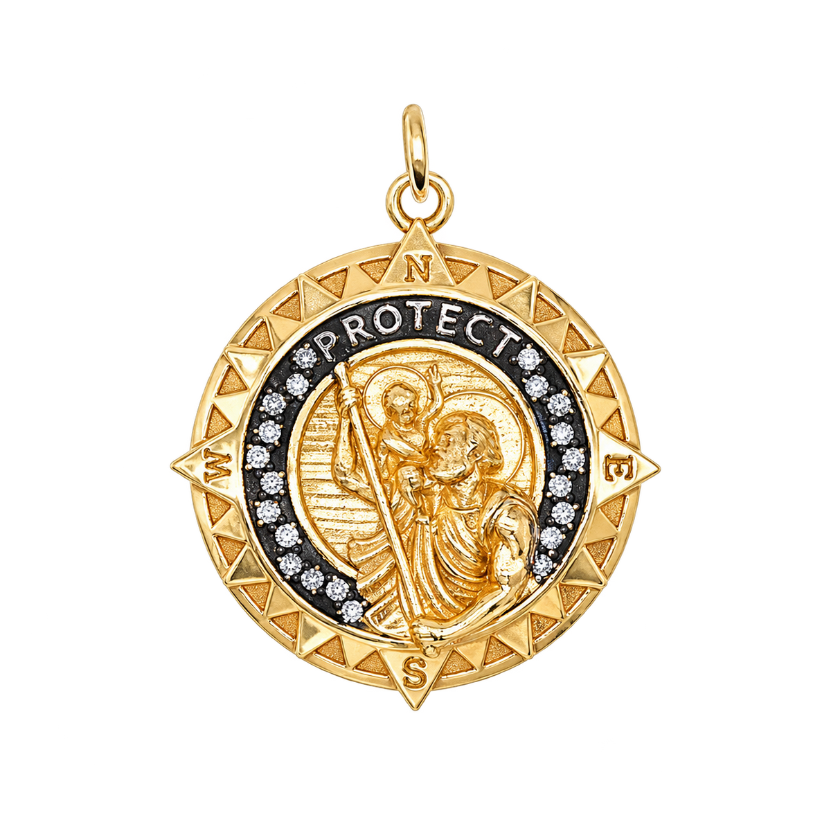 Angie Smith x KLM Diamond St Christopher Pendant