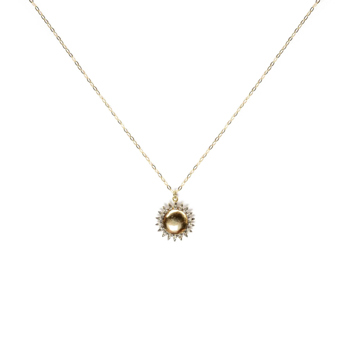 Diamond Brilliant Sun Necklace