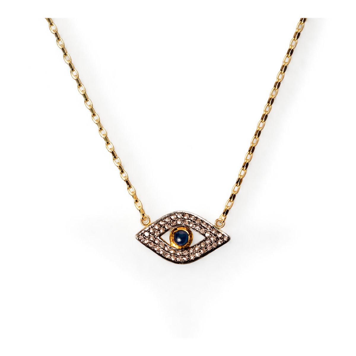 Pavé Diamond Evil Eye Necklace