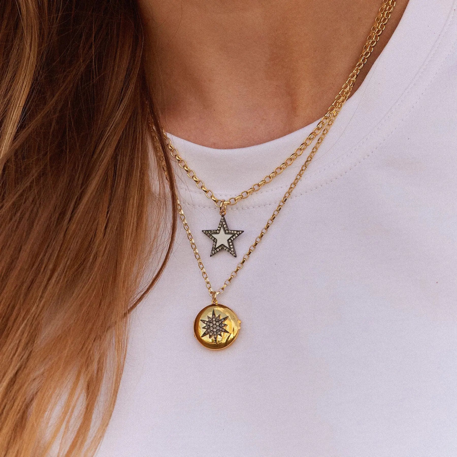 Diamond Guiding Star Locket