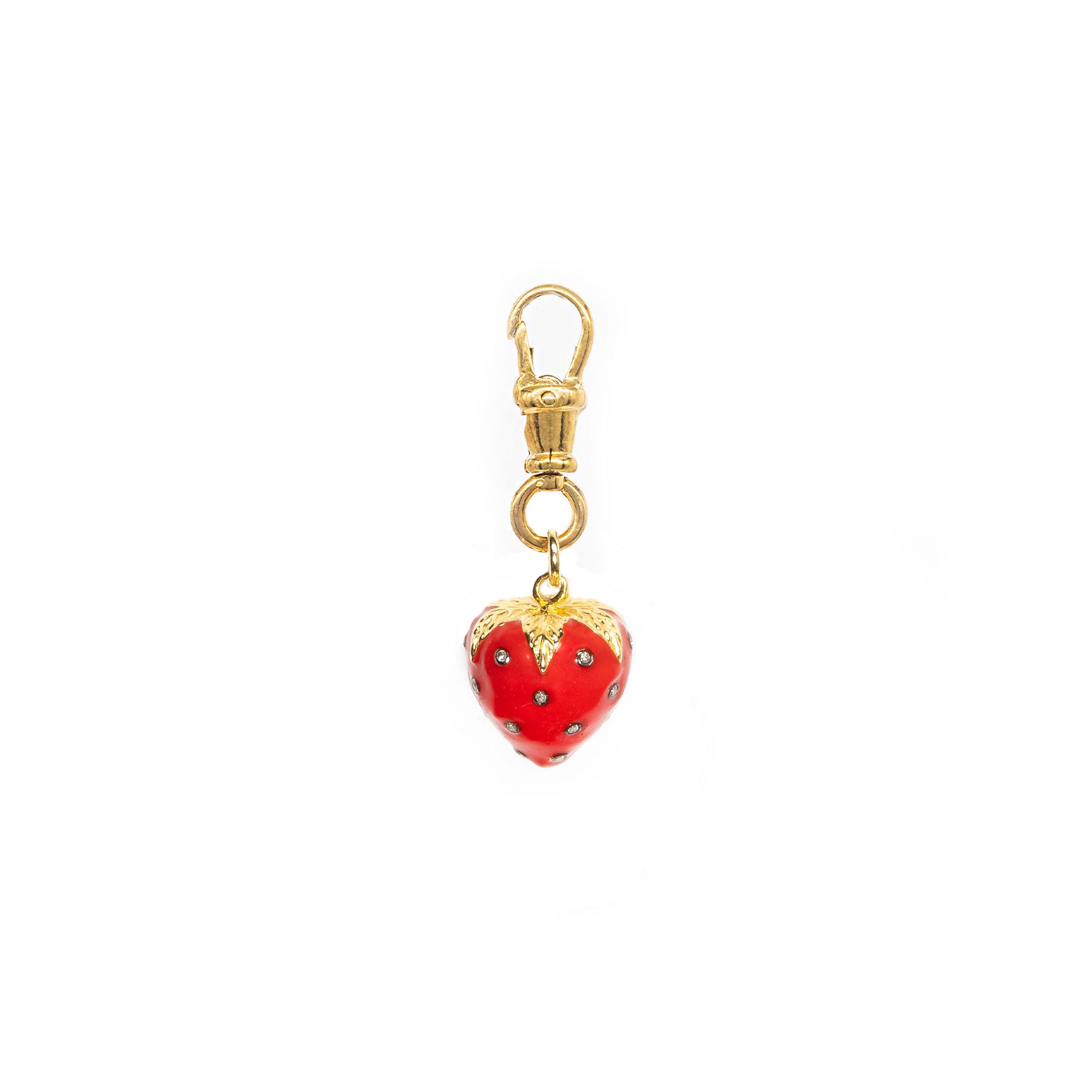 Diamond Strawberry Albert Swivel Pendant