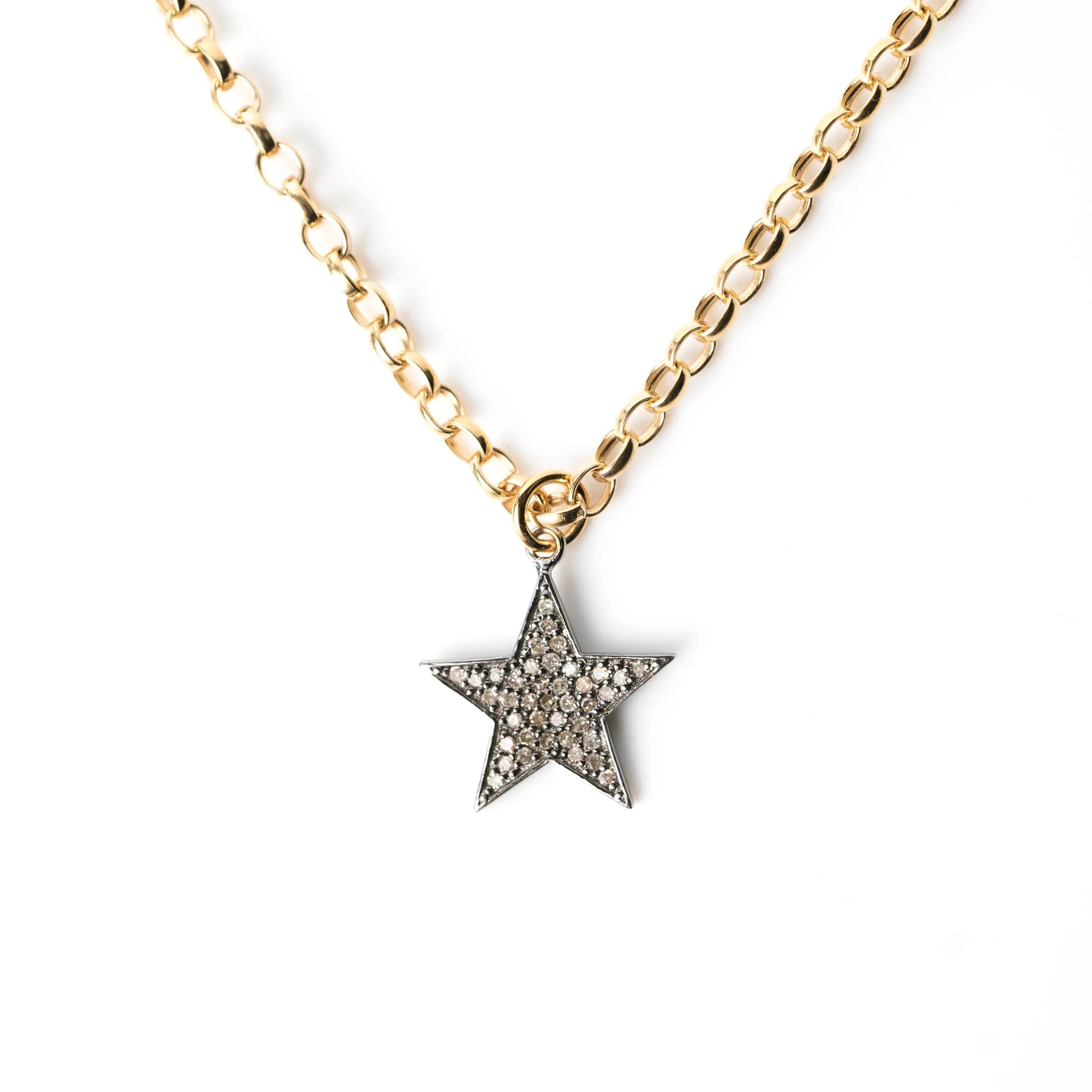 Diamond Classic Chunky Star Necklace