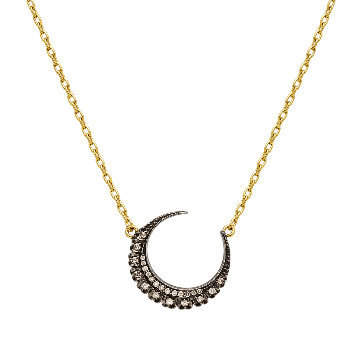 Diamond Classic Crescent Necklace