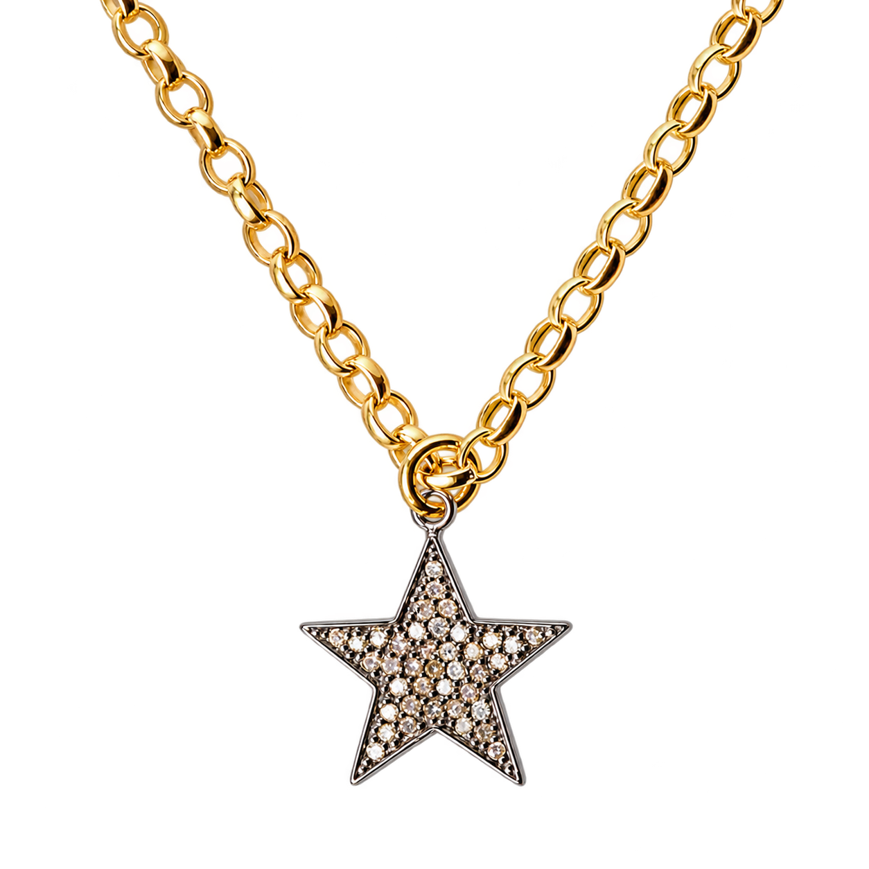 Diamond Classic Chunky Star Necklace