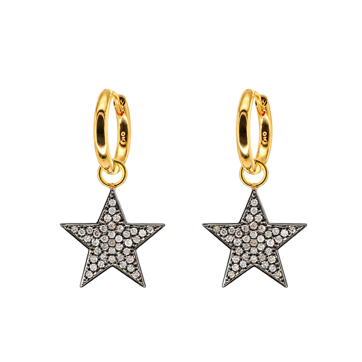 Diamond Chunky Star Hoops