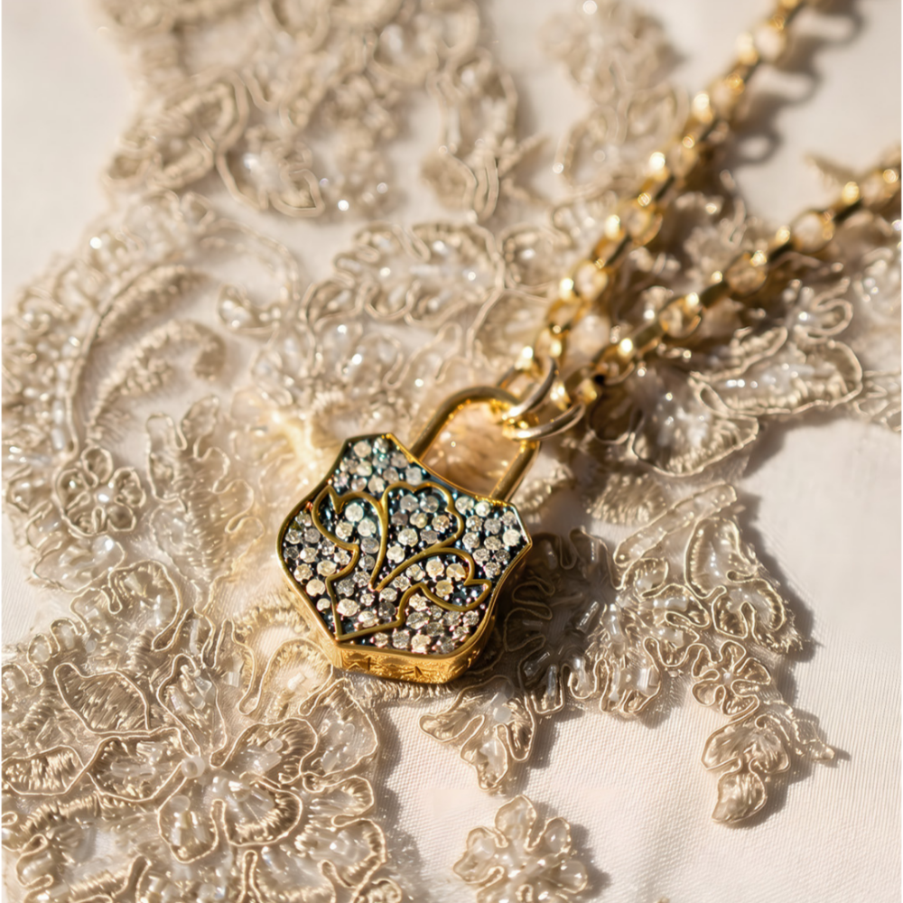 Diamond Chunky Lock Necklace