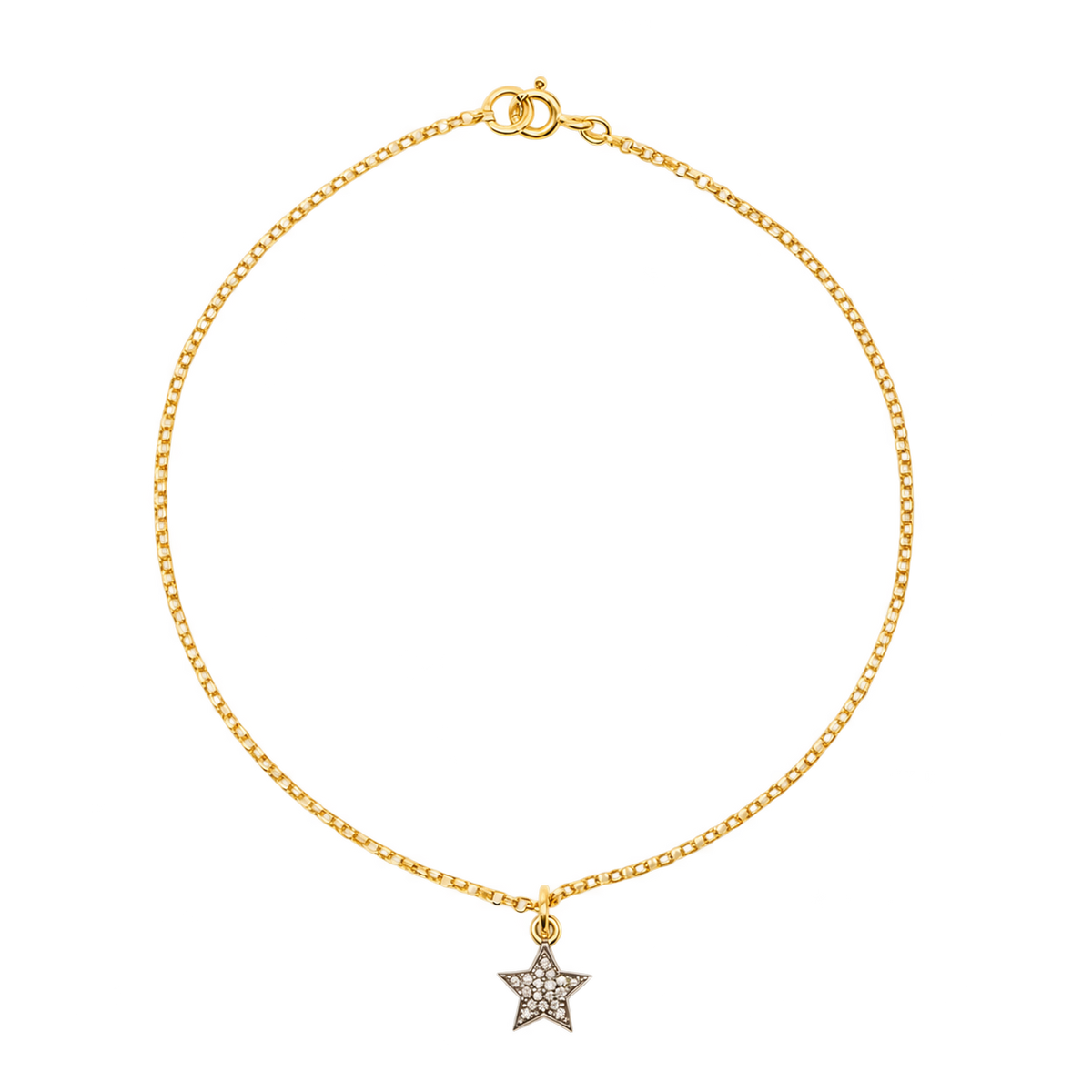 Diamond Star & Gold Anklet