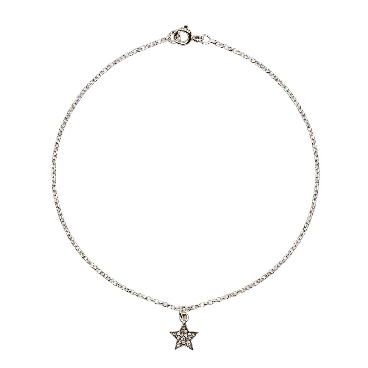 Diamond Star & Silver Anklet