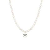 Diamond Cosmic Star & Pearl Necklace