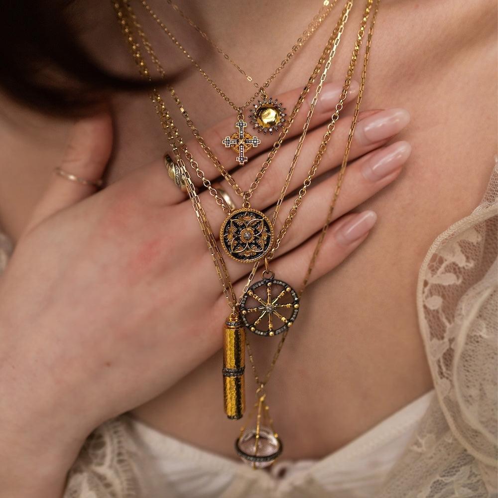 Diamond Brilliant Sun Necklace