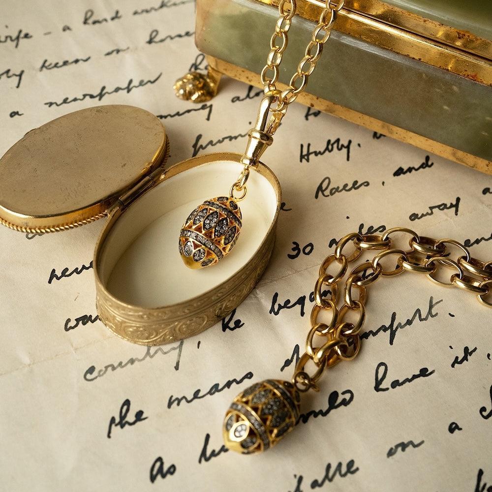 Diamond Golden Egg Necklace