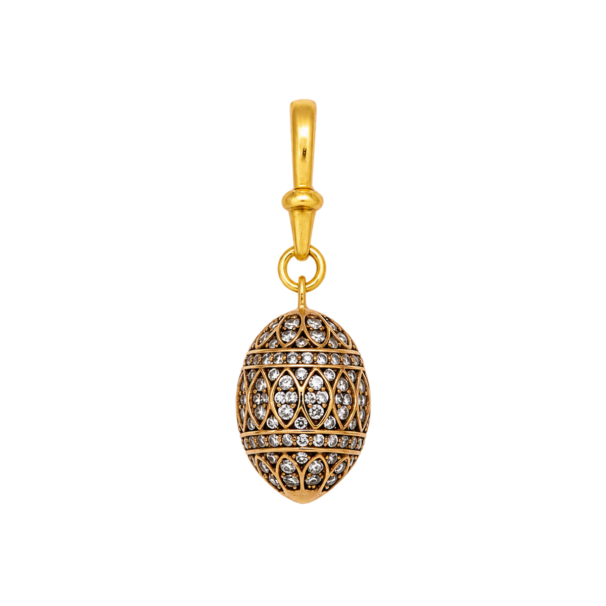 Pavé Diamond Egg Pendant