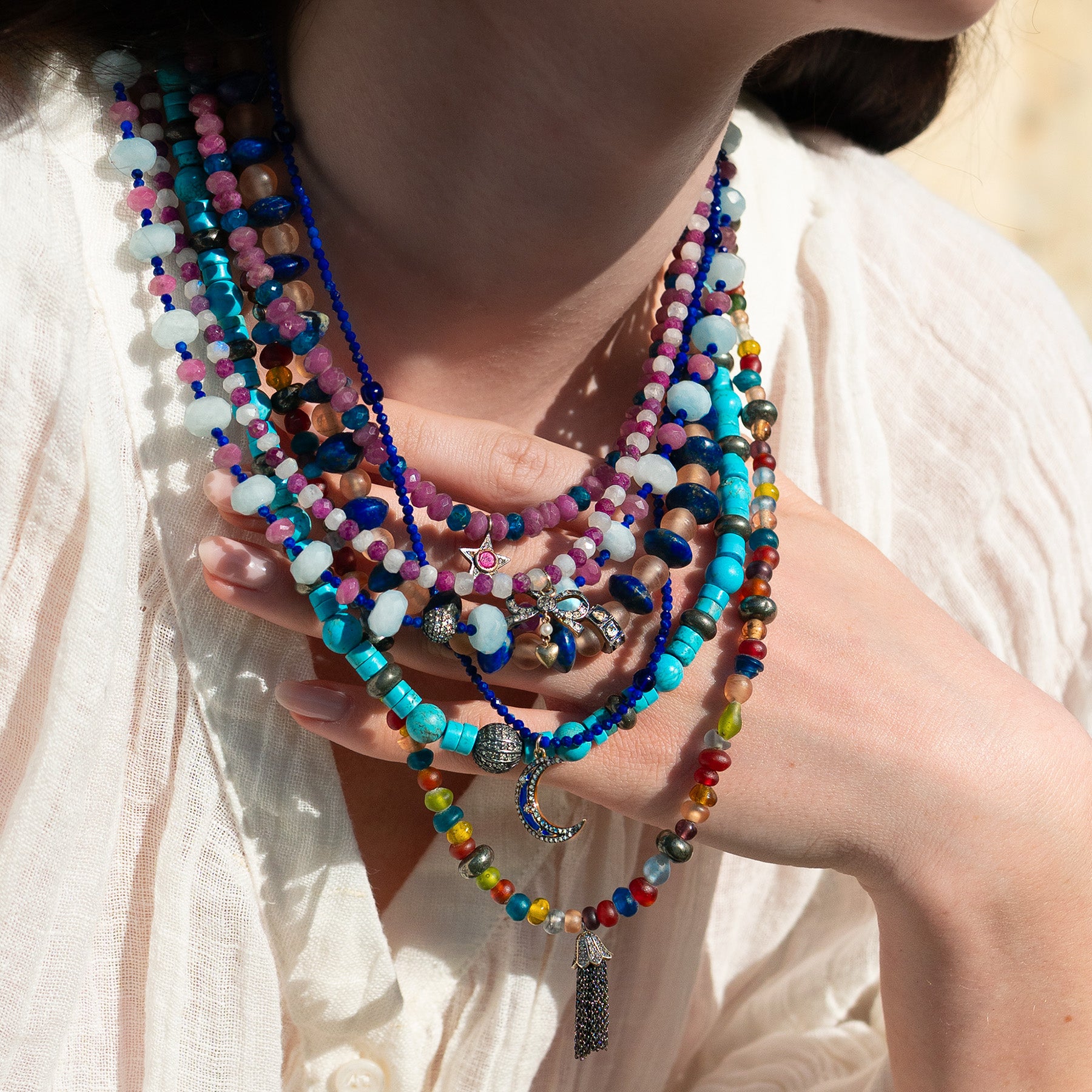 Lapis & Blush Necklace